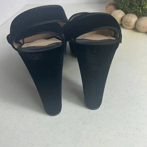 Lauren by Ralph Lauren women’s Velvet/Suede Sasha Sandals Platform Sz 11