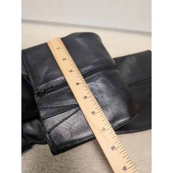 Lauren Ralph Lauren Bethany Black Leather Riding Boots 11B Buttery Soft $234