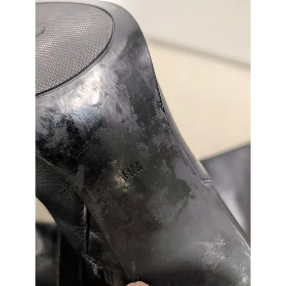 Lauren Ralph Lauren Bethany Black Leather Riding Boots 11B Buttery Soft $234