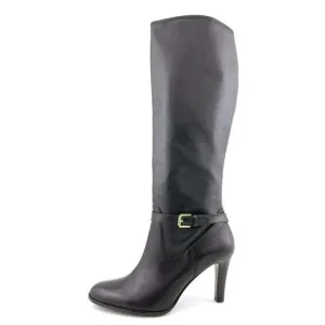 Lauren Ralph Lauren Bethany Black Leather Riding Boots 11B Buttery Soft $234