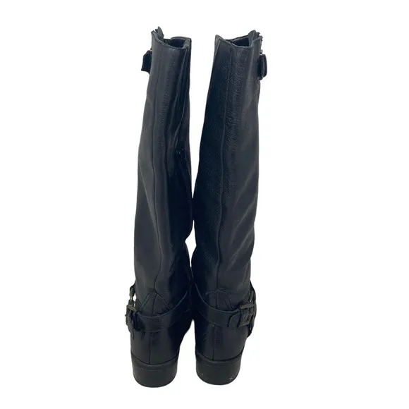 Lauren Ralph Lauren Leather Boots Riding Womens 8B Mcleod Black