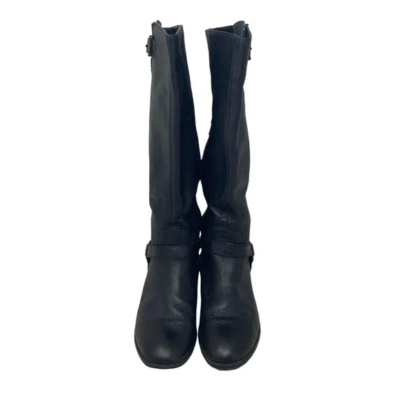 Lauren Ralph Lauren Leather Boots Riding Womens 8B Mcleod Black
