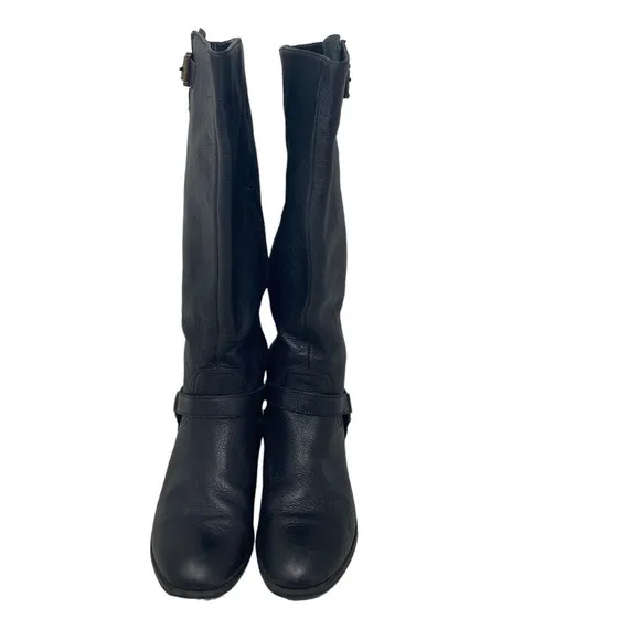 Lauren Ralph Lauren Leather Boots Riding Womens 8B Mcleod Black