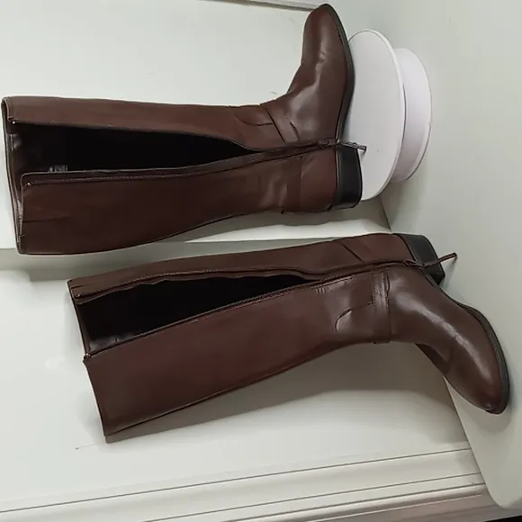 Lauren Ralph Lauren - Marion - Leather Riding Boots -Brown -size  8 B