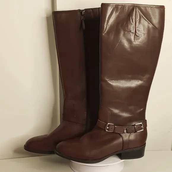 Lauren Ralph Lauren - Marion - Leather Riding Boots -Brown -size  8 B