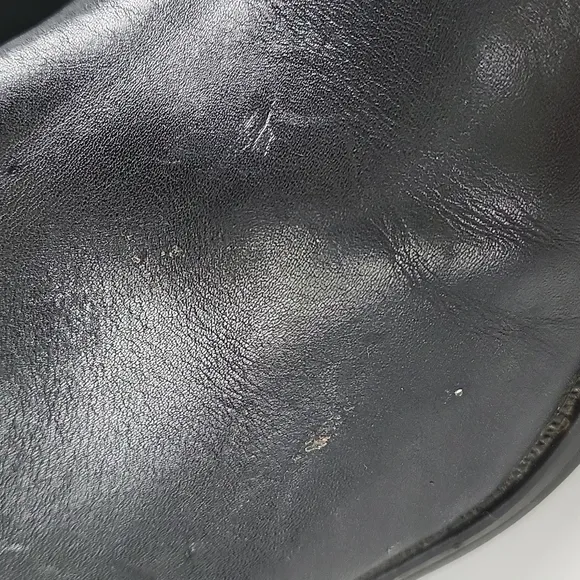 Lauren Ralph Lauren Melanie Leather Two Toned Black Brown Knee High Riding Boot