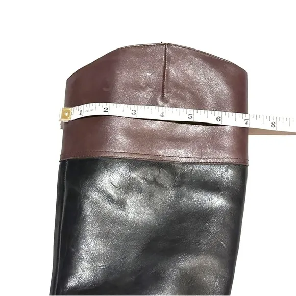 Lauren Ralph Lauren Two Tone Knee High Riding Boots Women's 5.5