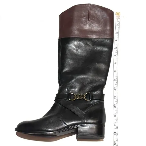 Lauren Ralph Lauren Two Tone Knee High Riding Boots Women's 5.5