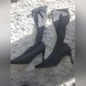 Leather Gala Stretch Knee High Boots