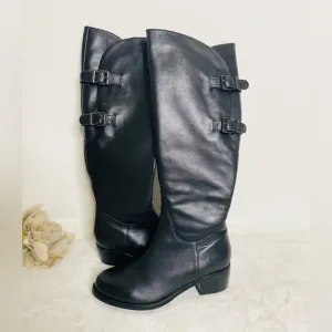 Leather riding boots