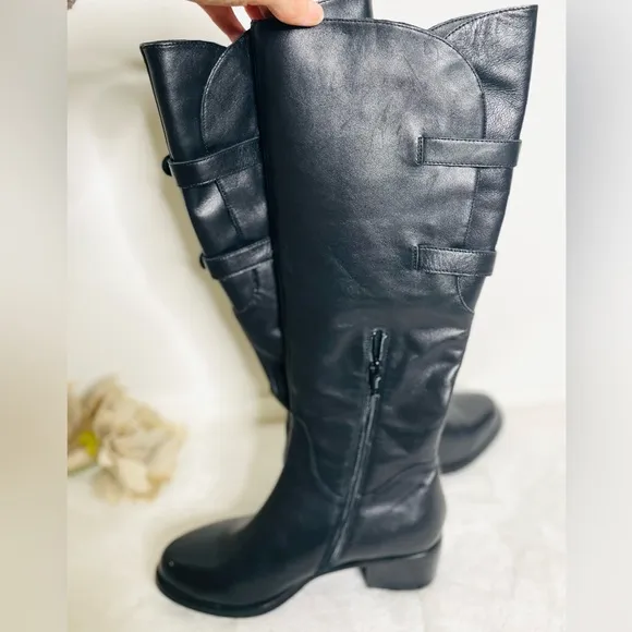 Leather riding boots