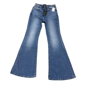 Lee Vintage Modern High Rise Flare Jeans 29x33 NWT Stretch Distressed Denim