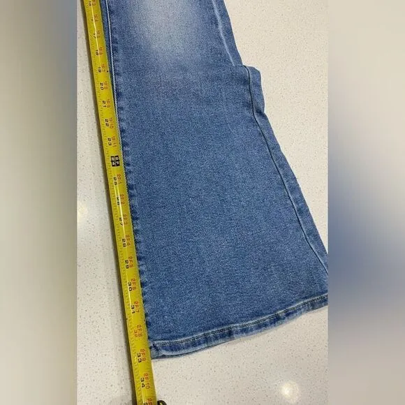 Lee Vintage Modern High Rise Flare Jeans 29x33 NWT Stretch Distressed Denim