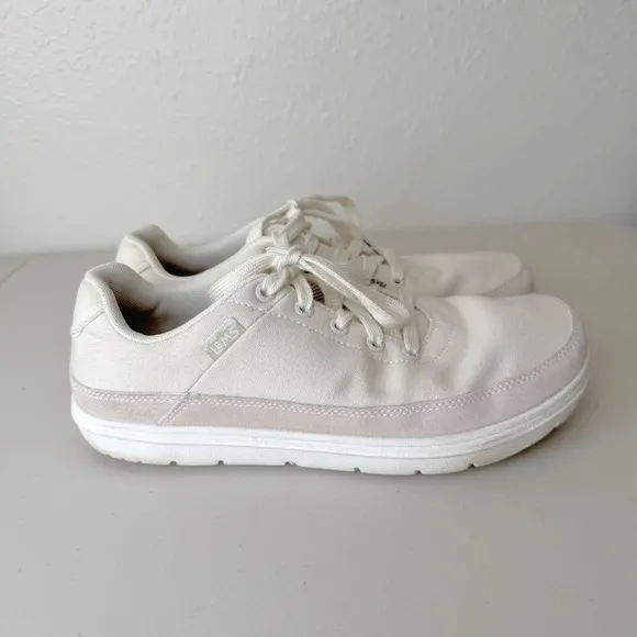 Lems chillum lace up cream vanilla sneakers 8.5