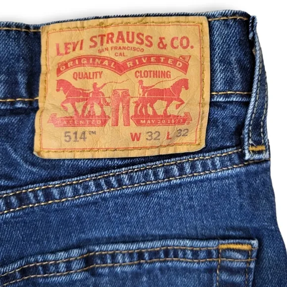 Levis 514 Straight Fit Jeans Blue 32 x 32