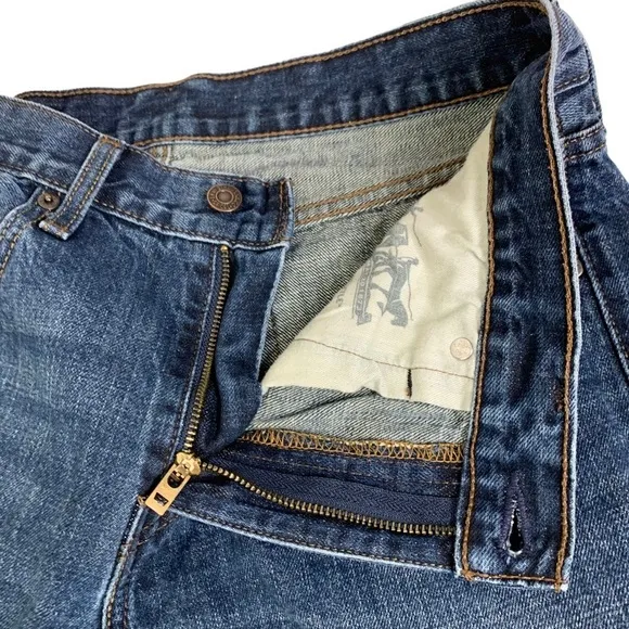 Levi’s 527 Stretch Slim Fit Size 32”X34” Factory Distressing