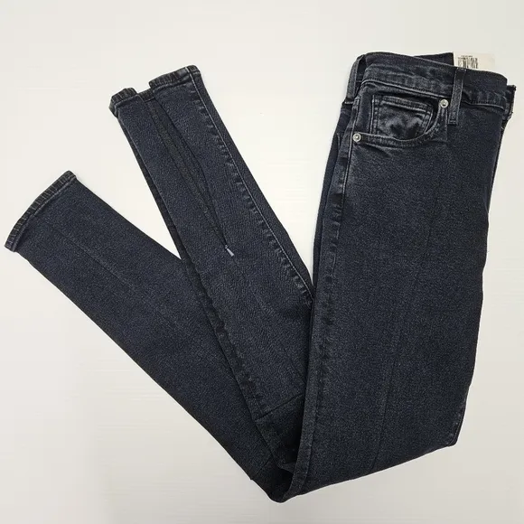 Levis Jeans Made &amp; Crafted Size 27 High Waist Skinny Zippered Leg Dark Wash NWT