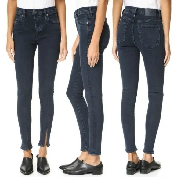 Levis Jeans Made &amp; Crafted Size 27 High Waist Skinny Zippered Leg Dark Wash NWT