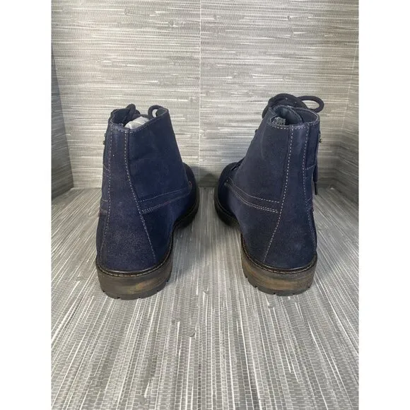 Levis Men's Sheffield Ankle Casual/Work Boots‎ Blue Chambray Suede Lace Up SZ 10