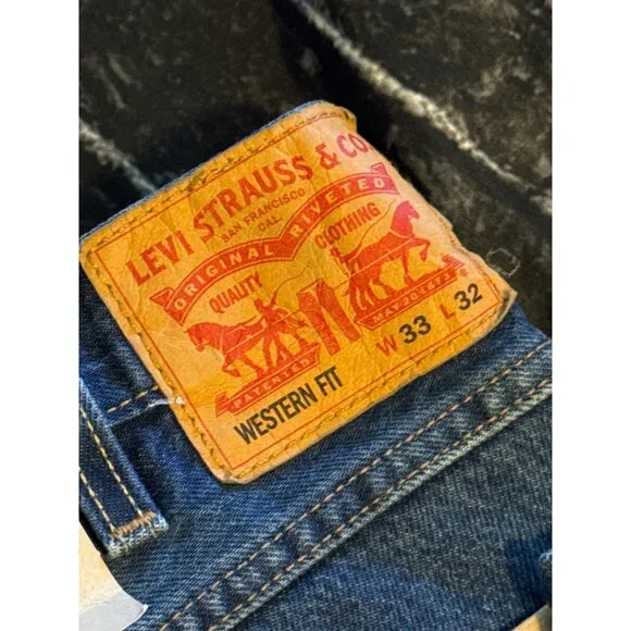 Levi's Mens Western Straight Leg Non-Stretch Jeans, Monday Blues, Sz 33x32, NWT