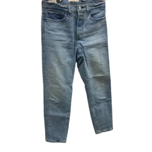 Levis Womens Wedgie Button Fly Mid Rise Light Wash Stretch Blank Red Tab Size 27