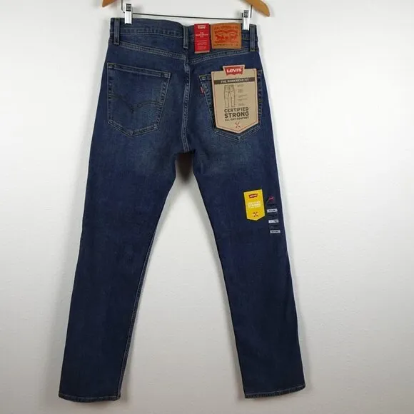 Levi's Workwear Fit Jeans Men's 31x34 Blue Denim Stretch Fits Over Boots