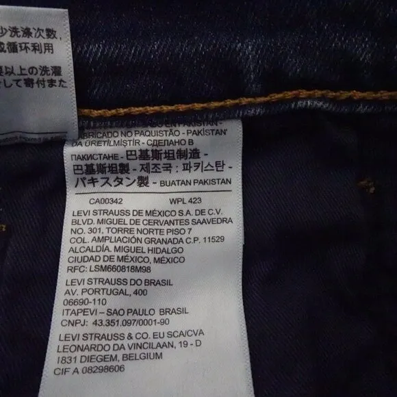 Levi's Workwear Fit Jeans Men's 31x34 Blue Denim Stretch Fits Over Boots