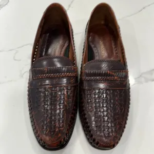 Life Outdoors Dark Brown Slipknot Leather Loafers. Size 10.5