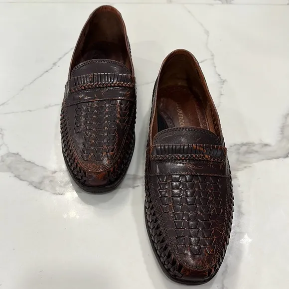 Life Outdoors Dark Brown Slipknot Leather Loafers. Size 10.5