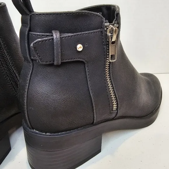 LifeStride Bonus Ankle Boots Women's Size 7 Black Zip Up Classic Casual
