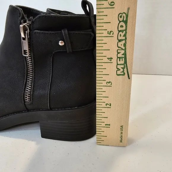 LifeStride Bonus Ankle Boots Women's Size 7 Black Zip Up Classic Casual