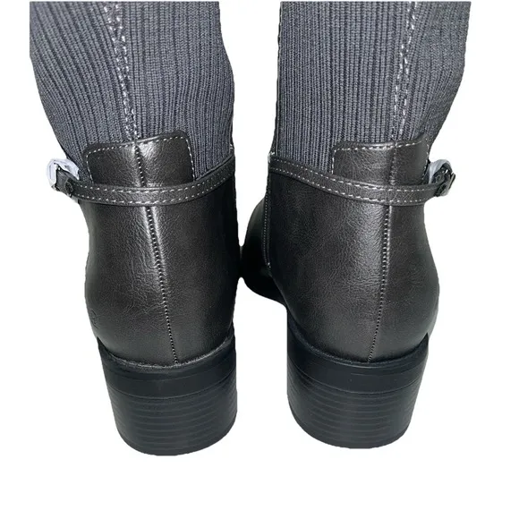 LifeStride Soft System Womens Taupe Stretch Back Panel Knee-High Boots 10M NWOB