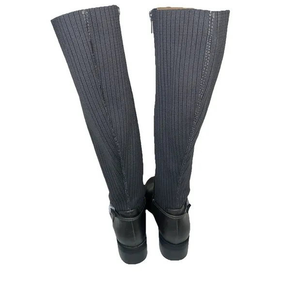 LifeStride Soft System Womens Taupe Stretch Back Panel Knee-High Boots 10M NWOB