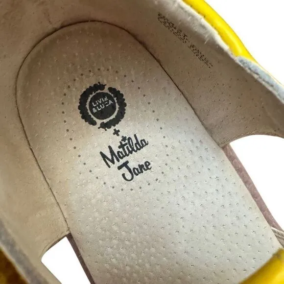 Livie &amp; Luca x Matilda Jane Paz Rainbow Classic Smooth Leather Sandals Size 2 Y