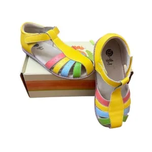 Livie &amp; Luca x Matilda Jane Paz Rainbow Classic Smooth Leather Sandals Size 2 Y