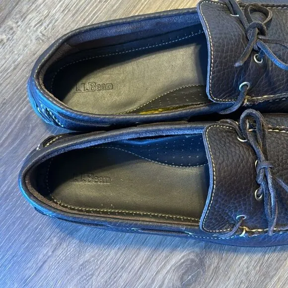 L.L. Bean leather moccasin driver shoes Men's size 11.5 D loafers slip on