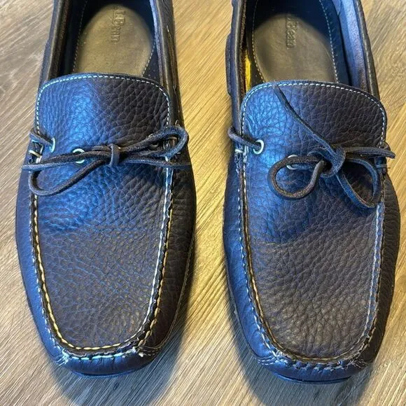 L.L. Bean leather moccasin driver shoes Men's size 11.5 D loafers slip on