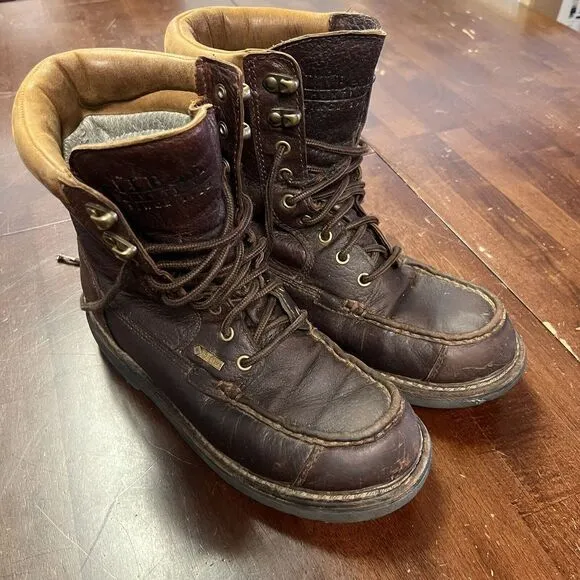 LL Bean Mens 8.5 Kangaroo Upland Hunter's Boots Goretex Insulated Moc Toe 169501