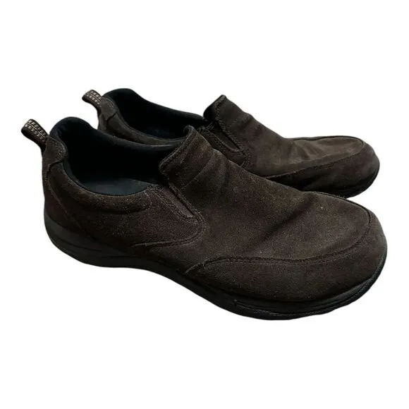 L.L. BEAN men's brown suede slip-on loafers size 12M