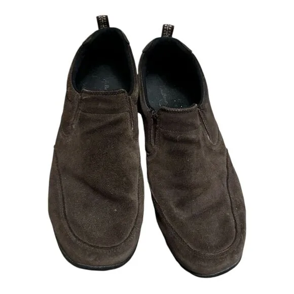L.L. BEAN men's brown suede slip-on loafers size 12M