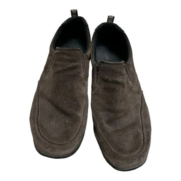 L.L. BEAN men's brown suede slip-on loafers size 12M