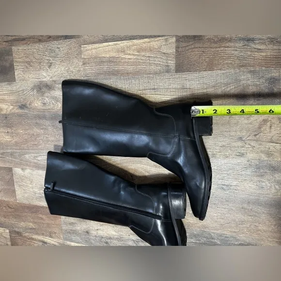 L.L. BEAN WOMEN'S BRITISH BLACKLEATHER RIDING BOOTS SIZE 9.5W MADE IN BRAZIL