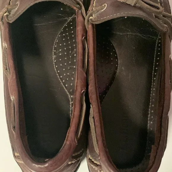 L.L.Bean lace up leather loafers. Size 9 1/2D