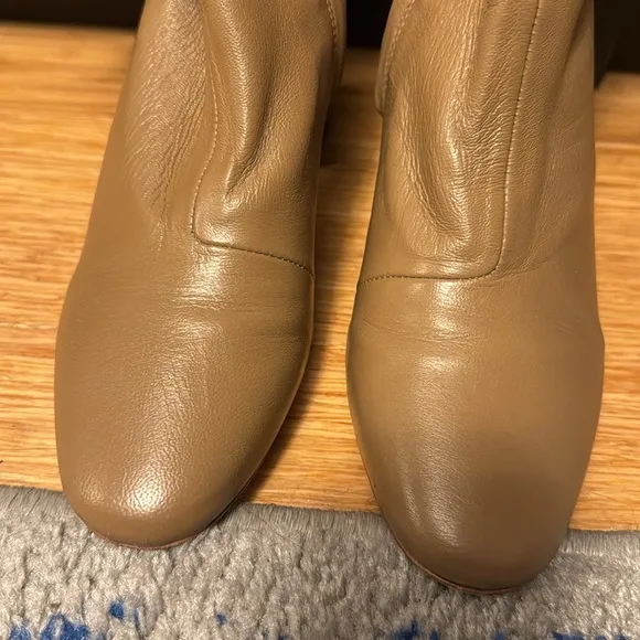 Loeffler Randall Elise Stretch Leather Bootie in Tobacco