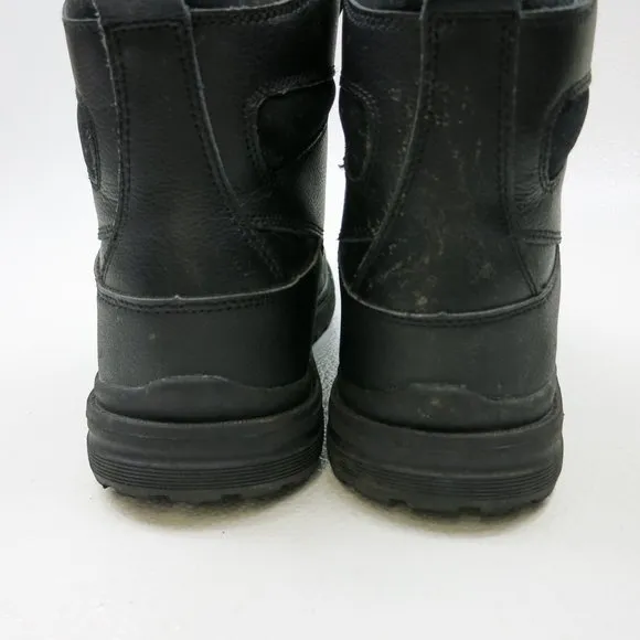 London Fog Black Leather Casual Dress Comfort Hiking Boots Mens Shoes Sz 12