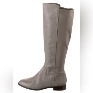 Louise et Cie Leather and Stretch Nylon Tall Riding Boots Gray Taupe Size 8 EUC