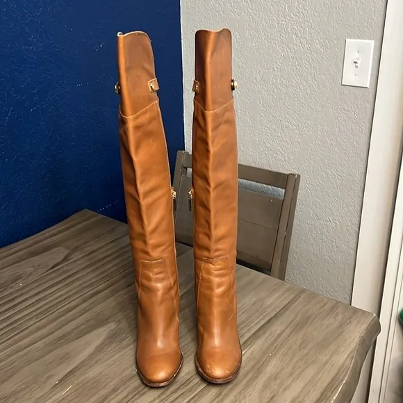 LOUISE ET CIE LEATHER TALL OVER THE KNEE RIDING BOOTS 6.5