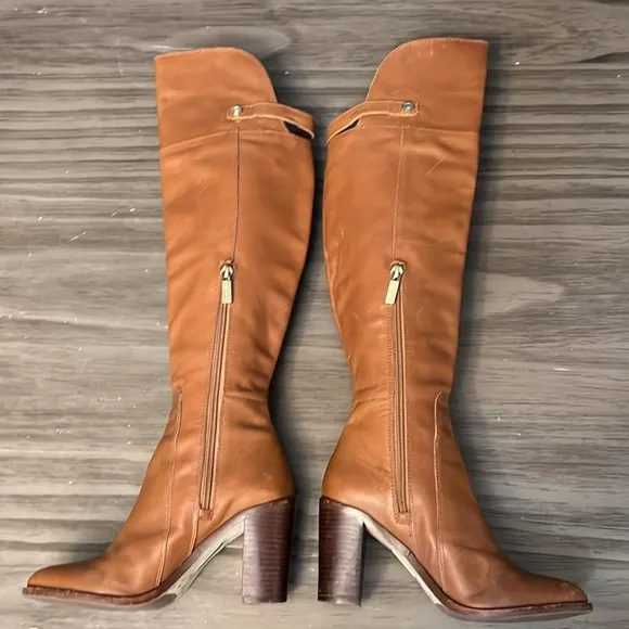 LOUISE ET CIE LEATHER TALL OVER THE KNEE RIDING BOOTS 6.5