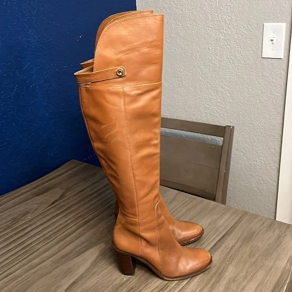 LOUISE ET CIE LEATHER TALL OVER THE KNEE RIDING BOOTS 6.5