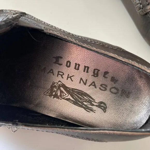 Lounge by Mark Nason Leather Slip-On Loafers Mens Size 9.5 Brown Fashion Evening